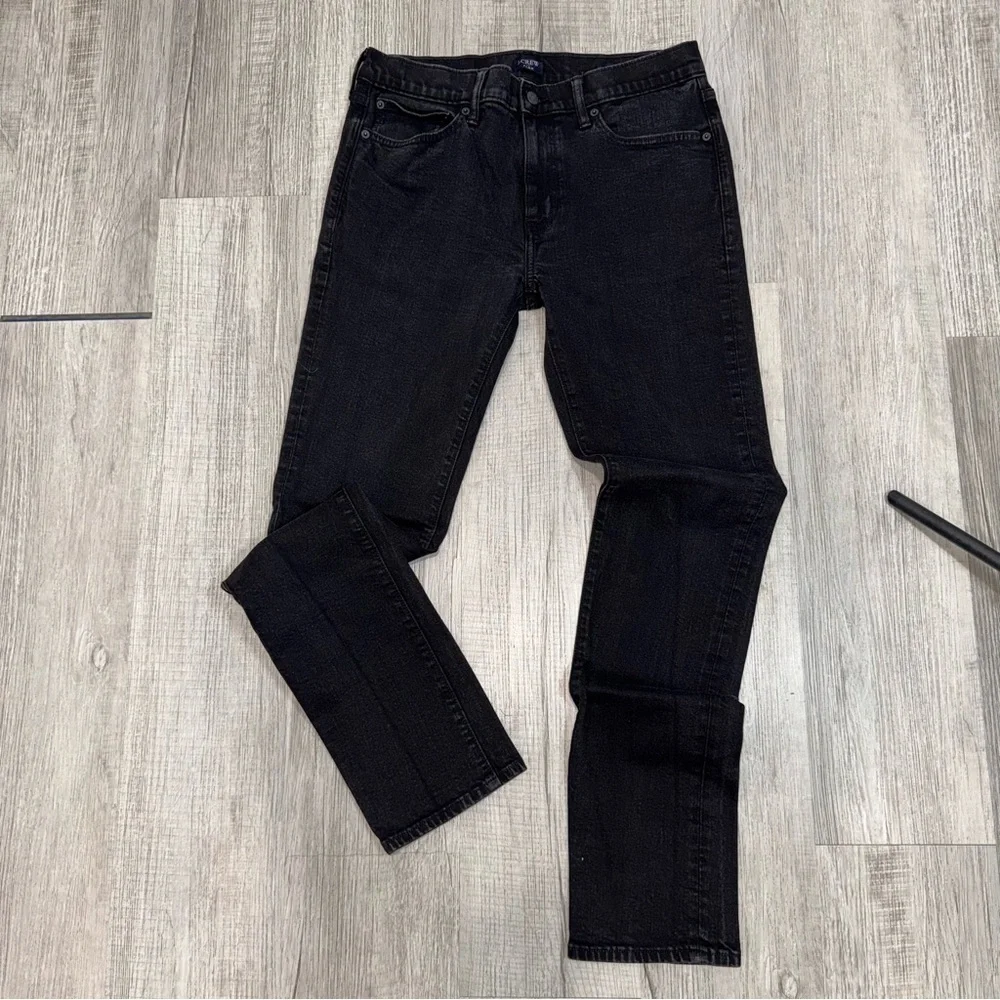 J.CREW Men's Flex Slim Stretch Fit Black/Gray Jeans W32 L34 Style AY517